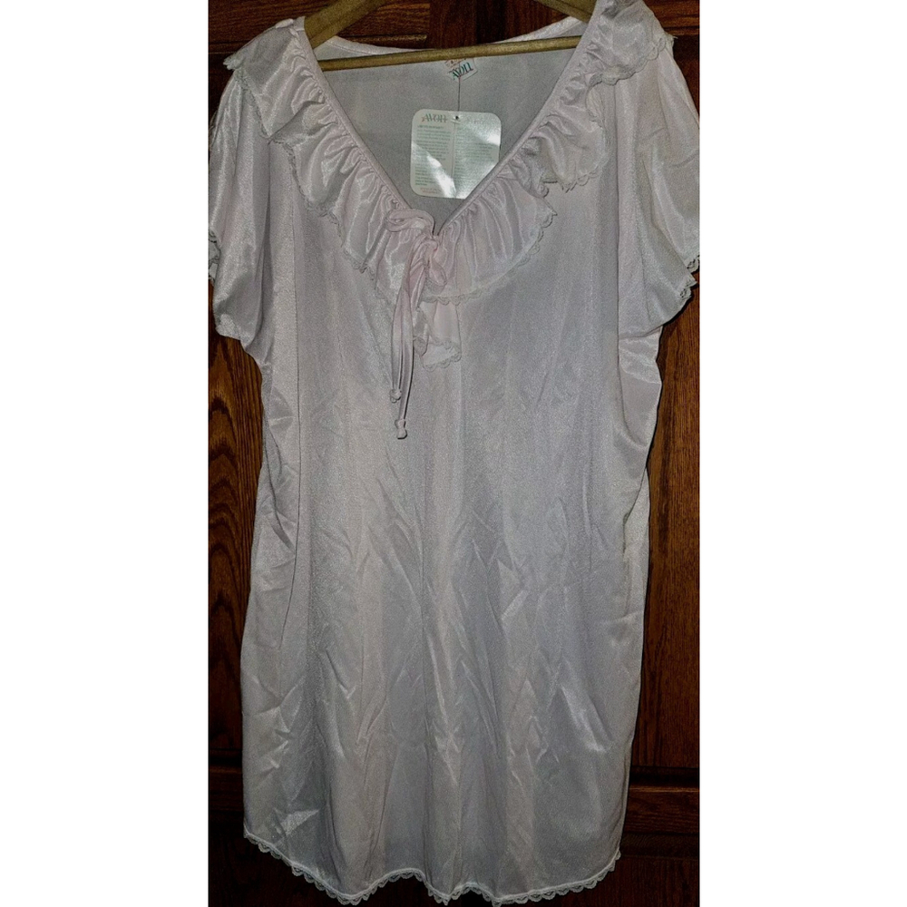 NOS VTG Avon Fashions Pink Babydoll Pajama Shirt Nighty Night Gown Serenade OS